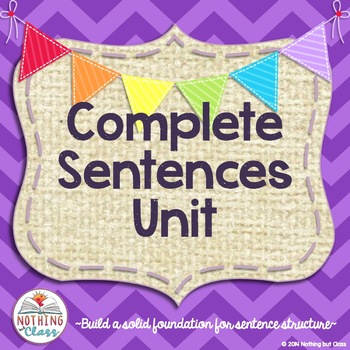 Preview of Complete Sentences Unit