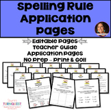 Spelling Rules Application Pages {Editable Pages Included}