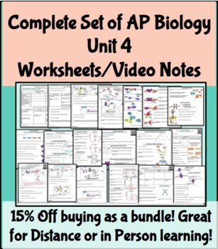 Preview of Complete Set Unit 4 AP Biology Video Notes/Handouts