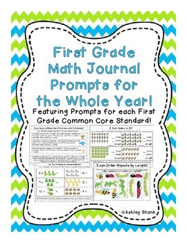 Preview of Complete Set of 150 First Grade Common Core Math Journal Prompts