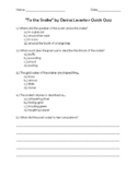 Complete Set of Quizzes for Grade 5 Unit 3 CKLA Poet's Journal