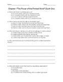 Complete Set of Quizzes for The Reformation CKLA Grade 5 U