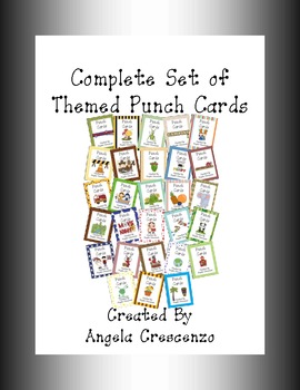 Preview of Complete Set of Themed Punch Cards