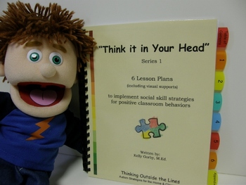 Preview of Complete Social Skills Unit with visual supports :Think it in Your Head"