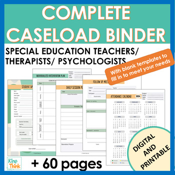 Preview of Complete Special Teacher Forms and Organization Templates Binder 2024 (ENGLISH)