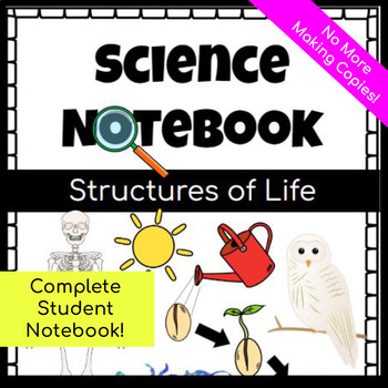 Preview of Complete Student Notebook for use w/FOSS Structures of Life Investigations 1-4
