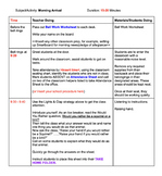 Complete Sub Plans 1 (Arrival to Dismissal)