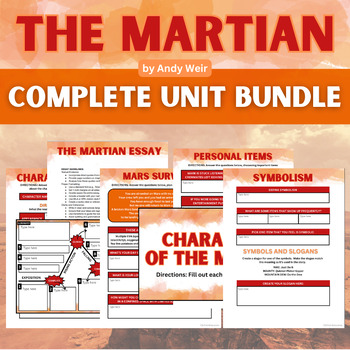 Preview of Complete THE MARTIAN Unit Bundle - *Printed or ONLINE Assignments*