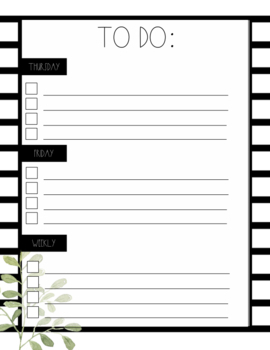 Complete Teacher Binder Pages | Simple Stripes and Leaves by Schooling Sara