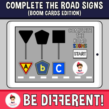 Preview of Complete The Road Signs (Boom Cards Edition)
