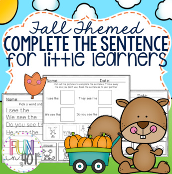 Preview of Learning to Write: Fall Themed for Kindergarten