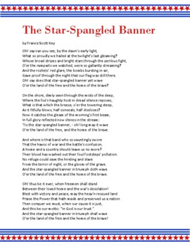 Preview of Complete The Star-Spangled Banner Lyrics