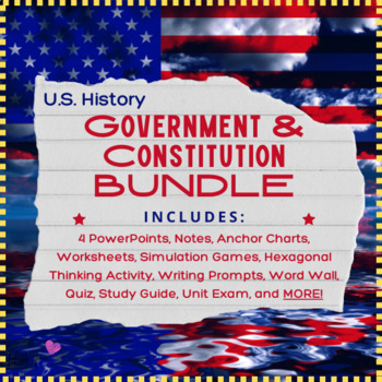 Preview of Complete US History Constitution and Government Bundle