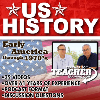Preview of Complete US History Curriculum  + Teacher to Teacher Training video series