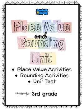 Preview of Complete Unit of Place Value and Rounding to 10s and 100s for 3rd grade math