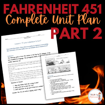 Preview of Complete Unit Plan Bundle for Ray Bradbury's Fahrenheit 451 - Part 2