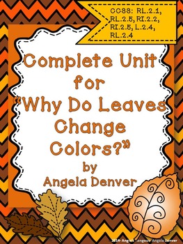 Preview of Complete Unit for Why Do Leaves Change Colors by Betsy Maestro