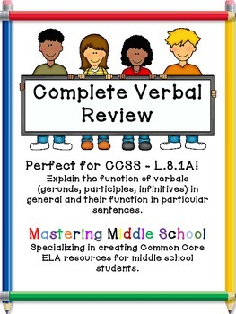 Preview of Complete Verbal Review Worksheet Set and Mixed Review Activity