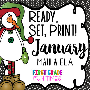 Preview of Winter Ready, Set, Print January  | New Years Activities 2021