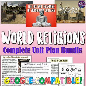 Preview of World Religions Complete Unit: Projects, Activities, Maps, & Lessons