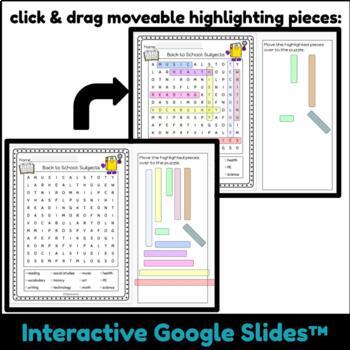 Entire Year Bundle Of Print And Digital Word Search Puzzles For Google Slides
