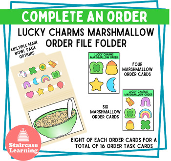 Preview of Complete an order: Lucky Charms Marshmallow file folder