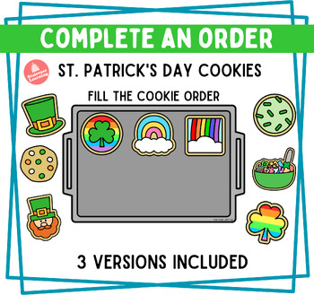 Preview of Complete an order: St. Patrick's Day cookies