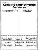Complete and Incomplete Sentence Sort