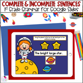 Complete and Incomplete Sentences Grammar Review for Googl