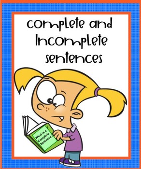 Preview of Complete and Incomplete Sentences SMARTBOARD Plus Printable Assessment