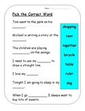 Complete each sentence - Lower elementary
