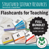 Complete set of Structured Literacy Flashcards levels 1-6