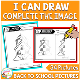 Complete the Image Back to School I Can Draw Tracing  Fine