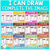 Complete the Image Bundle I Can Draw Tracing Holidays / Seasons