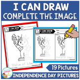 Complete the Image Independence Day I Can Draw Tracing  Fi