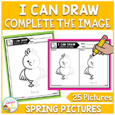 Complete the Image Spring I Can Draw Tracing  Fine Motor Skills