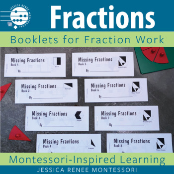 Preview of Montessori Math Complete the Missing Fractions, Fill in Numerator & Denominator