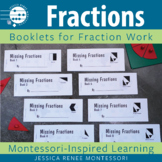 Montessori Math Complete the Missing Fractions, Fill in Nu