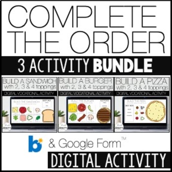 Preview of Complete the Order Bundle Vocational Skill BUNDLE