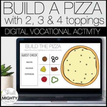 Preview of Complete the Order PIZZA Vocational Skills - Digital Version