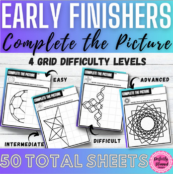 Preview of Complete the Picture | Early Finishers | End of the Year | Coloring Pages
