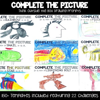Preview of Complete the Picture - Think Outside the Box Drawing Prompts