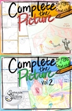 Complete-the-Picture vol. 1 & 2, distant learning printables