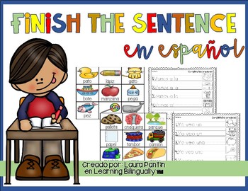 complete the sentence in spanish by learning bilingually tpt