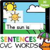 Complete the Sentence with CVC Words (TYPING) Google Slide