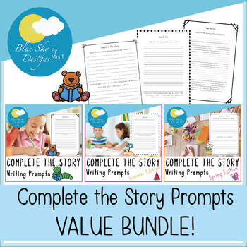 Preview of Complete the Story Writing Prompts VALUE BUNDLE