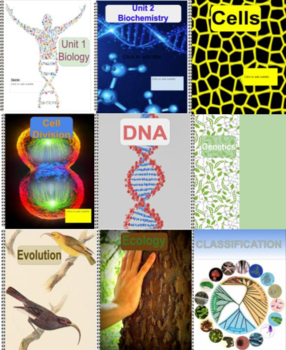 Preview of Complete year of Biology Digital notebooks, PPt's, Labs, Activities and Warmups