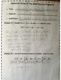 Completed Notes - Evaluating with Absolute Value and the D