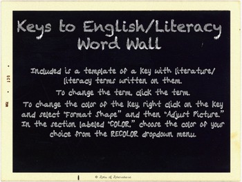 Preview of Completely Customizable Interactive Word Wall Posters: Keys to English