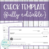 Completely Editable Check Template - Great for Class Economy